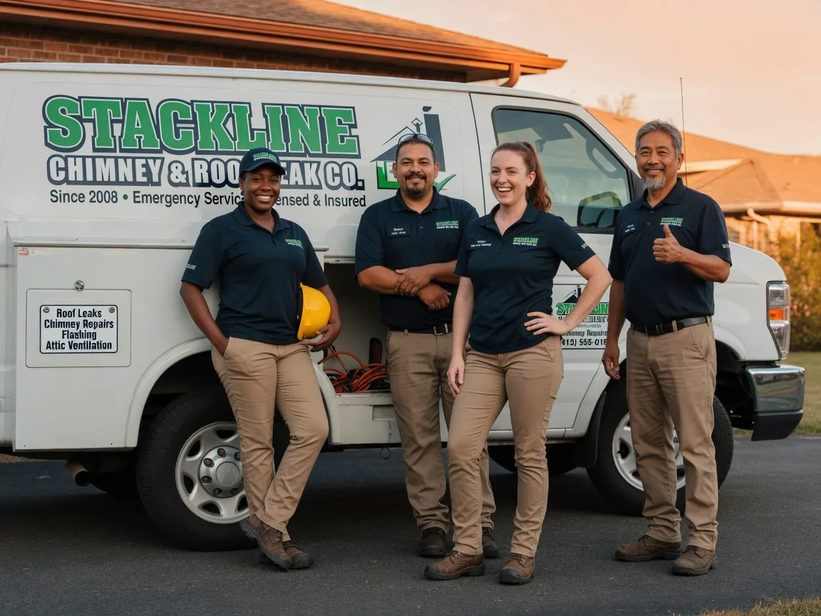 Chimney flashing repair company in Tioga, TX
